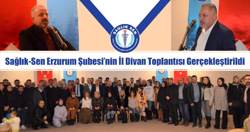 Sağlık-Sen Erzurum Şubesi'nin İl Divan Toplantısı Gerçekleştirildi